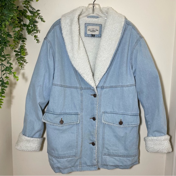 NWT Ashley Vintage Charm Sherpa Jacket in Brown Bracken  Size L New w/Tag